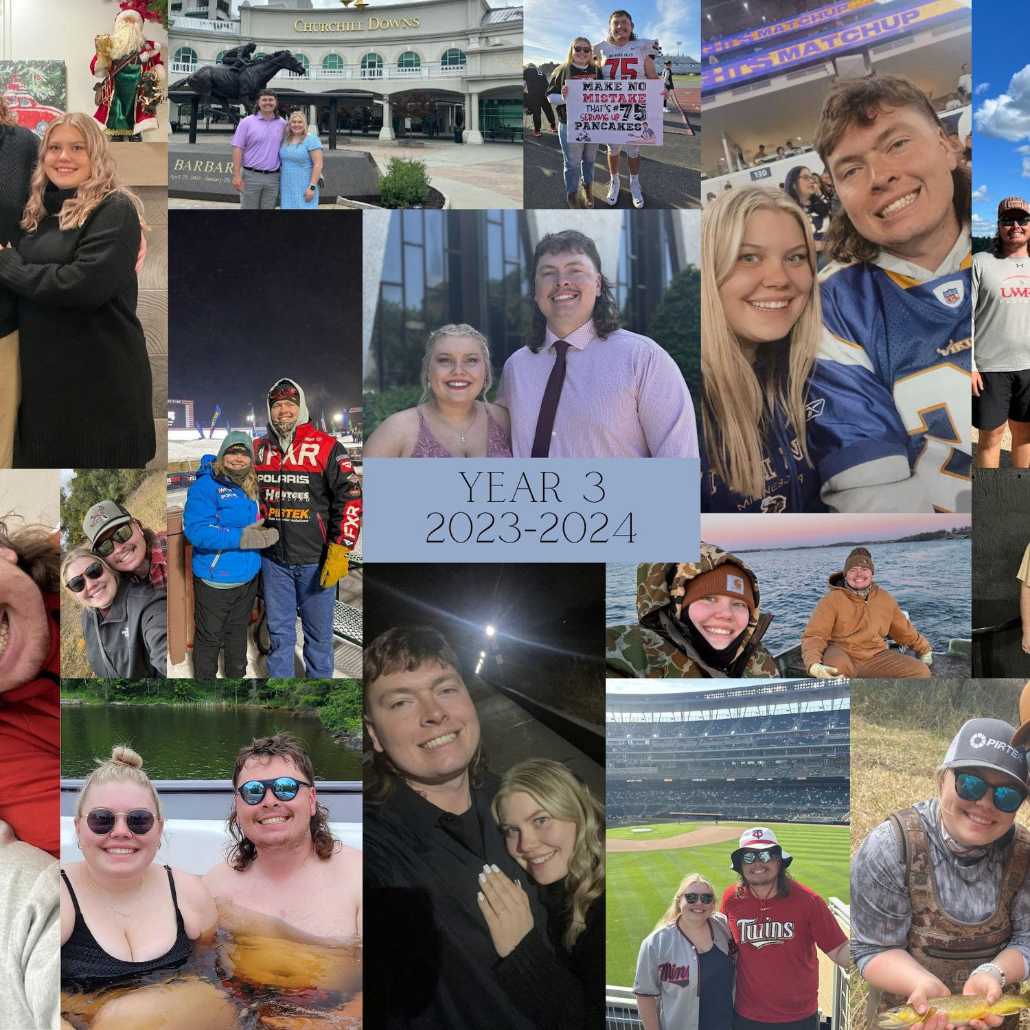 A collection of pictures from our third year of dating!