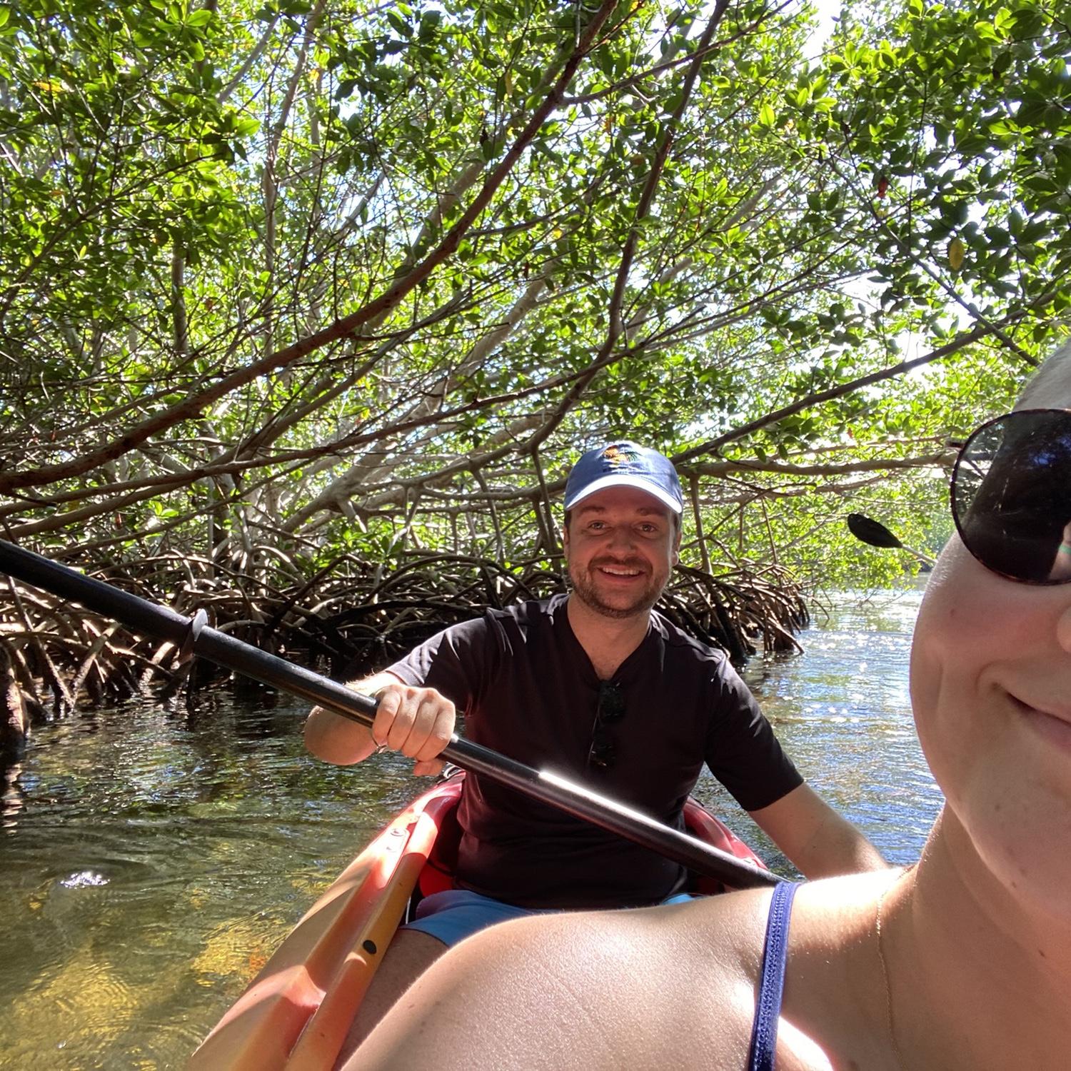 Key West, 2023. Fran is a weak rower so John does all the work