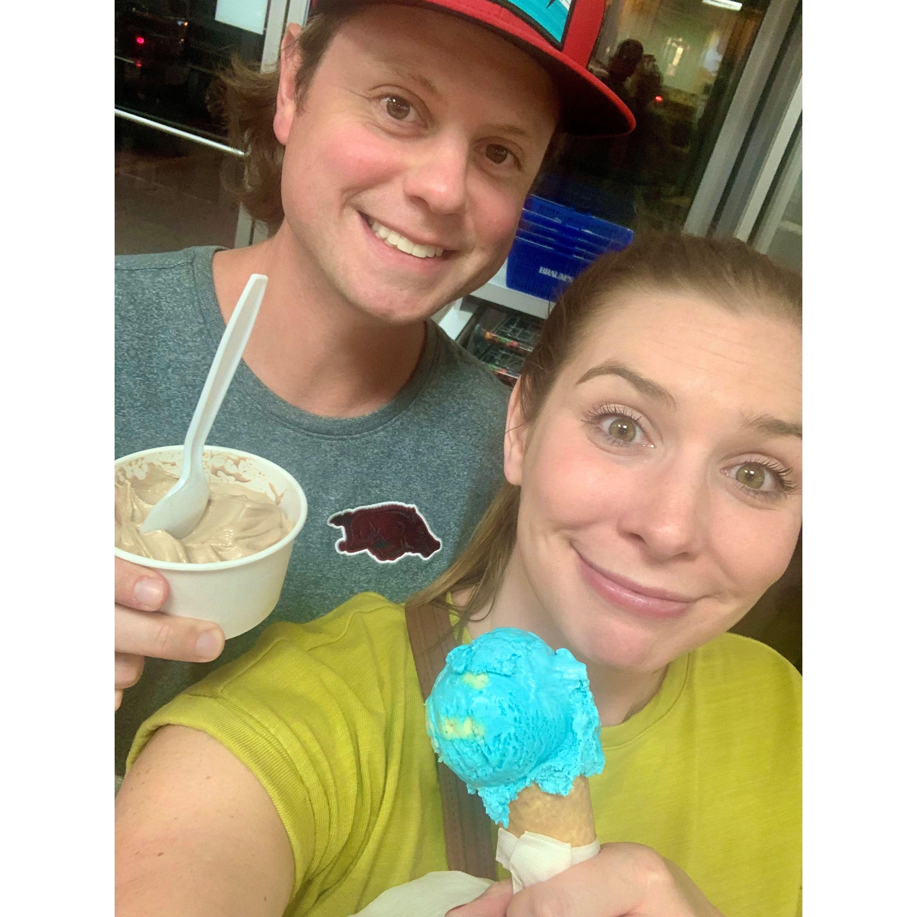 One of many road trip pit stops. I have eaten more ice cream than ever before dating while Clay. Not mad about it!