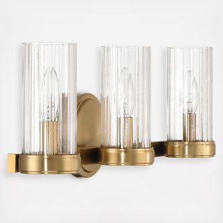 Izzy Ribbed Glass 3-Light Vanity Light