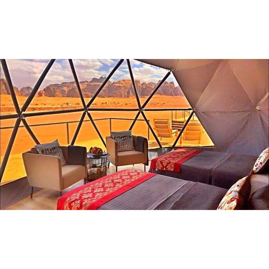 These are unique one of a kind geodesic domes that offer insane views! They even have an AC and bathroom inside!