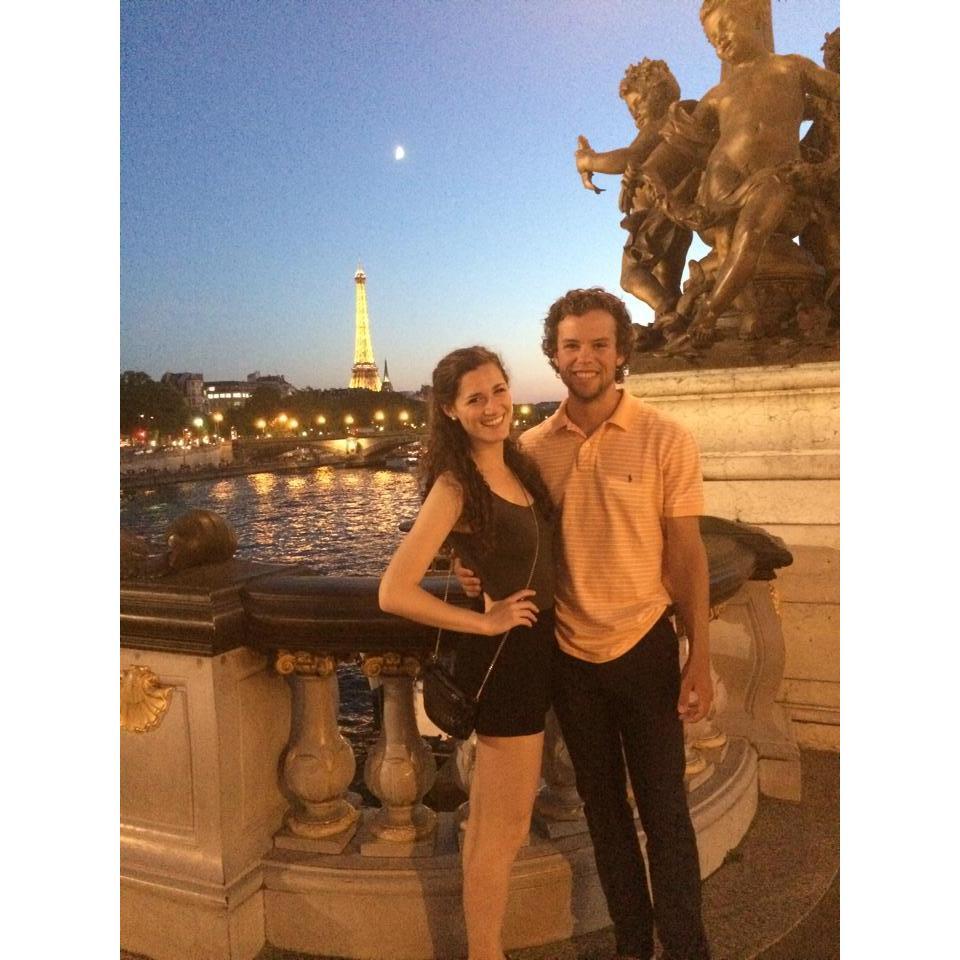 We both spent a summer studying abroad (Nicole in Prague and Hank in Cadiz). Afterwards, we planned separate travel. Hank earned ALL OF THE BROWNIE POINTS by surprising Nicole in Paris!