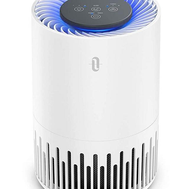 TaoTronics HEPA Air Purifier for Home, Allergens Smoke Pollen Pets Hair, Desktop Air Cleaner with True HEPA Filter, Sleep Mode, Night Light, Odors Dust Mold, Bedroom Office