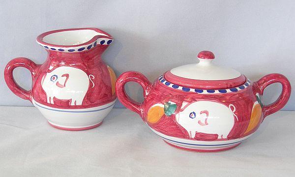 Campagna Porco Creamer & Sugar Bowl