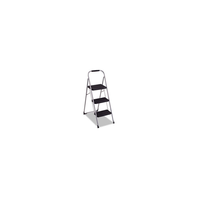 Cosco 3-Step Big Step Folding Stool, 200 lb Capacity, 17.75 x 28 x 45.63, Light Gray