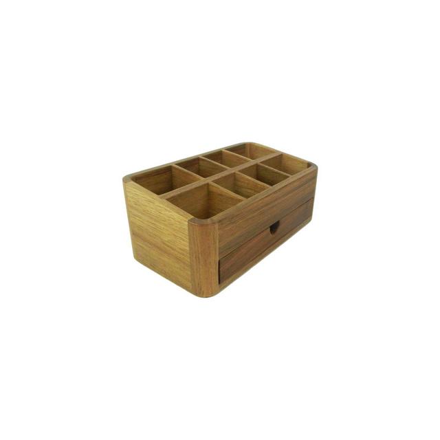 Haven™ 8-Section Acacia Cosmetic Organizer with Drawer