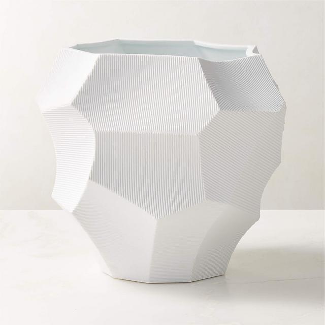 Renata Large White Outdoor Planter