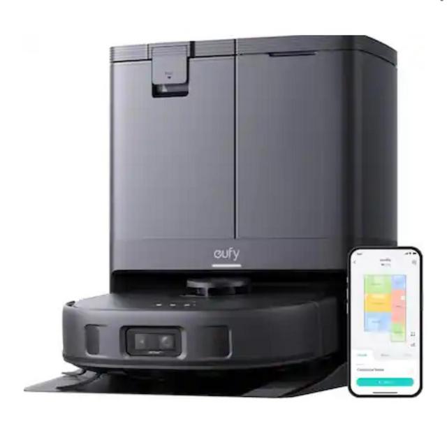 eufy - Refurbished Excellent - X10 Pro Omni Robot Vacuum and Mop Combo, Auto Mop Washing, Auto Drying, Self-Emptying - Black