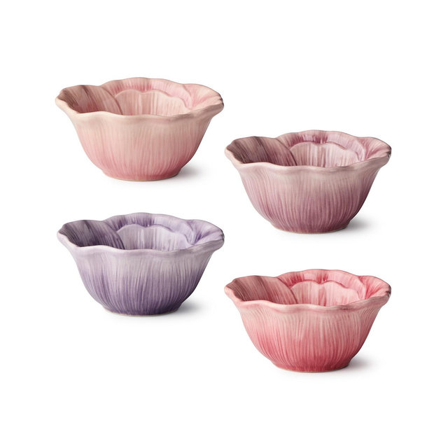 Certified International Wildflowers Floral Ice Cream Bowls, Set of 4
