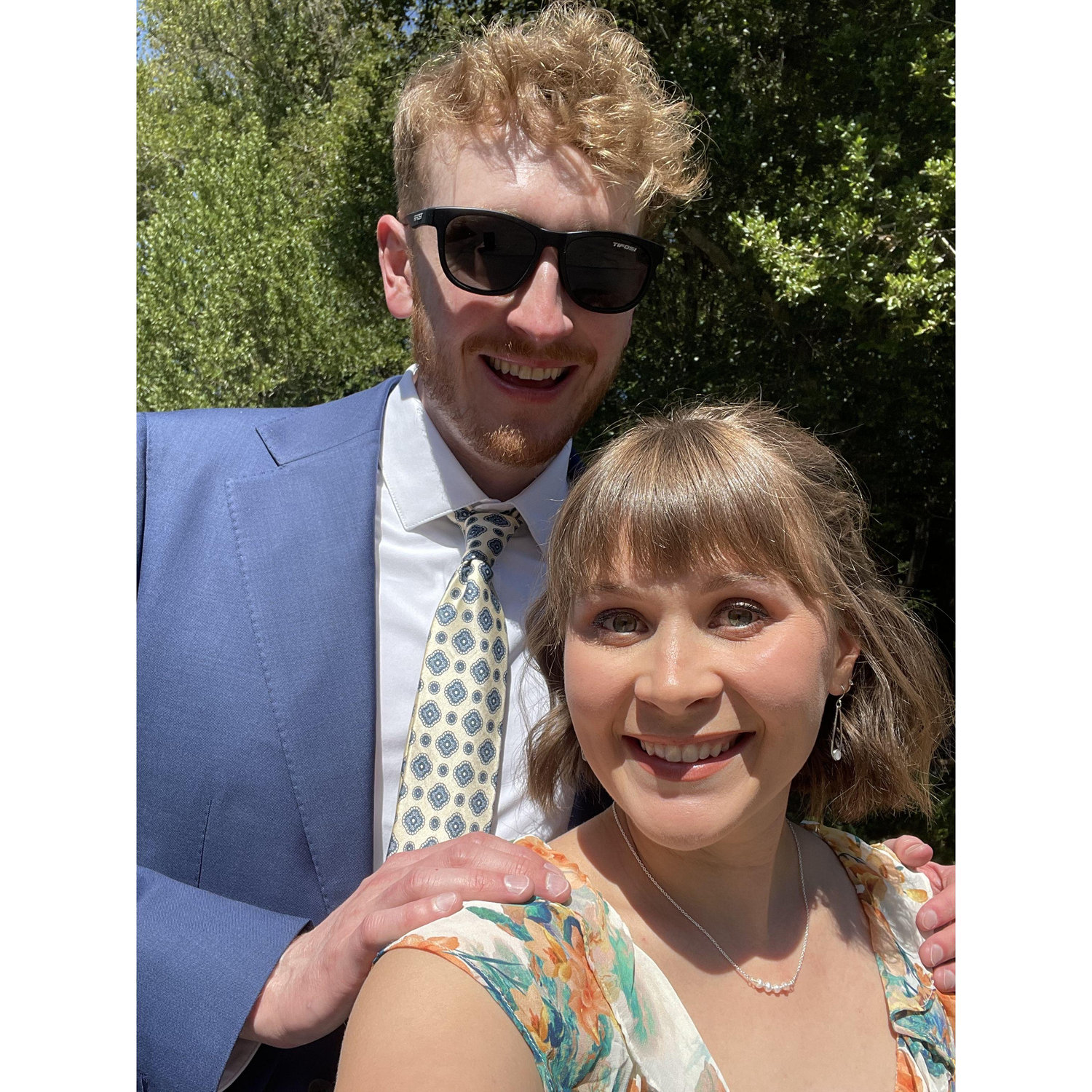 One of our few photos we got at Brian's sister's wedding!