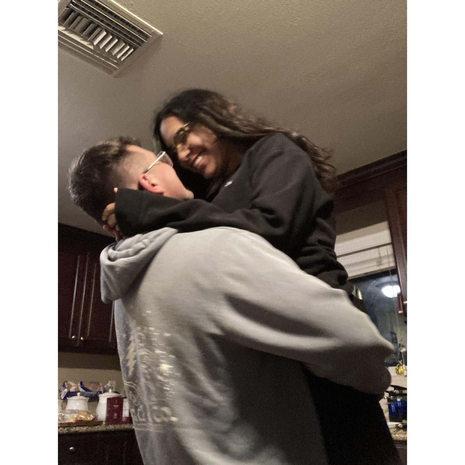 The great unplanned picture we took at the early part of our relationship