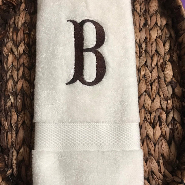 Monogram Hand Towel- Personalized Hand Towel- Hand Towels-Bathroom Hand Towels Monogrammed with Initial, Wedding Gift, Gift, Personalized