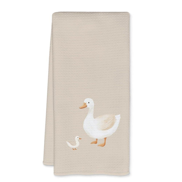 JFFTLL Duck Gifts Kitchen Towels, Duck Decor Dish Towels for Kitchen Drying, Duck Hand Towels for Bathroom Decor, Kids Hand Towels, Kids Bathroom Decor, 16x24 Inch