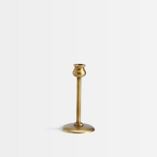 Booker Candleholders, Small Taper, Brass