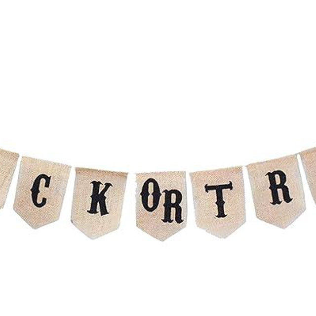 Mandala Crafts Halloween Banner - Trick or Treat Halloween Burlap Banner Pennant Garland Bunting for Fireplace Mantle Porch Party Decorations