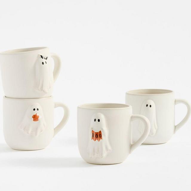 Scary Squad Mugs, Set of 4 - White