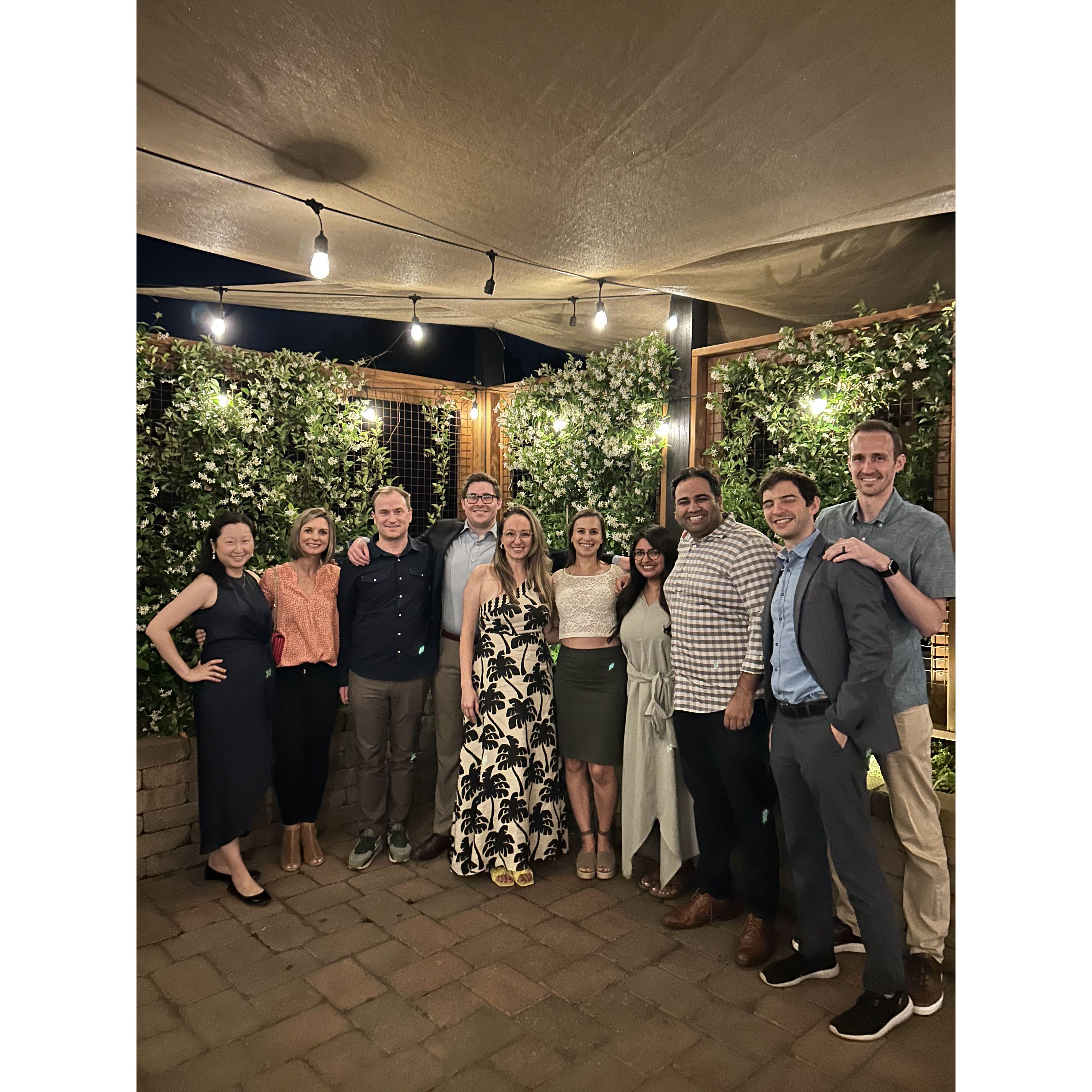 Dinner at Ox Steakhouse in Portland, OR with Justin's co-fellows and attendings  in celebration of Justin's Fellowship graduation - June 2023
