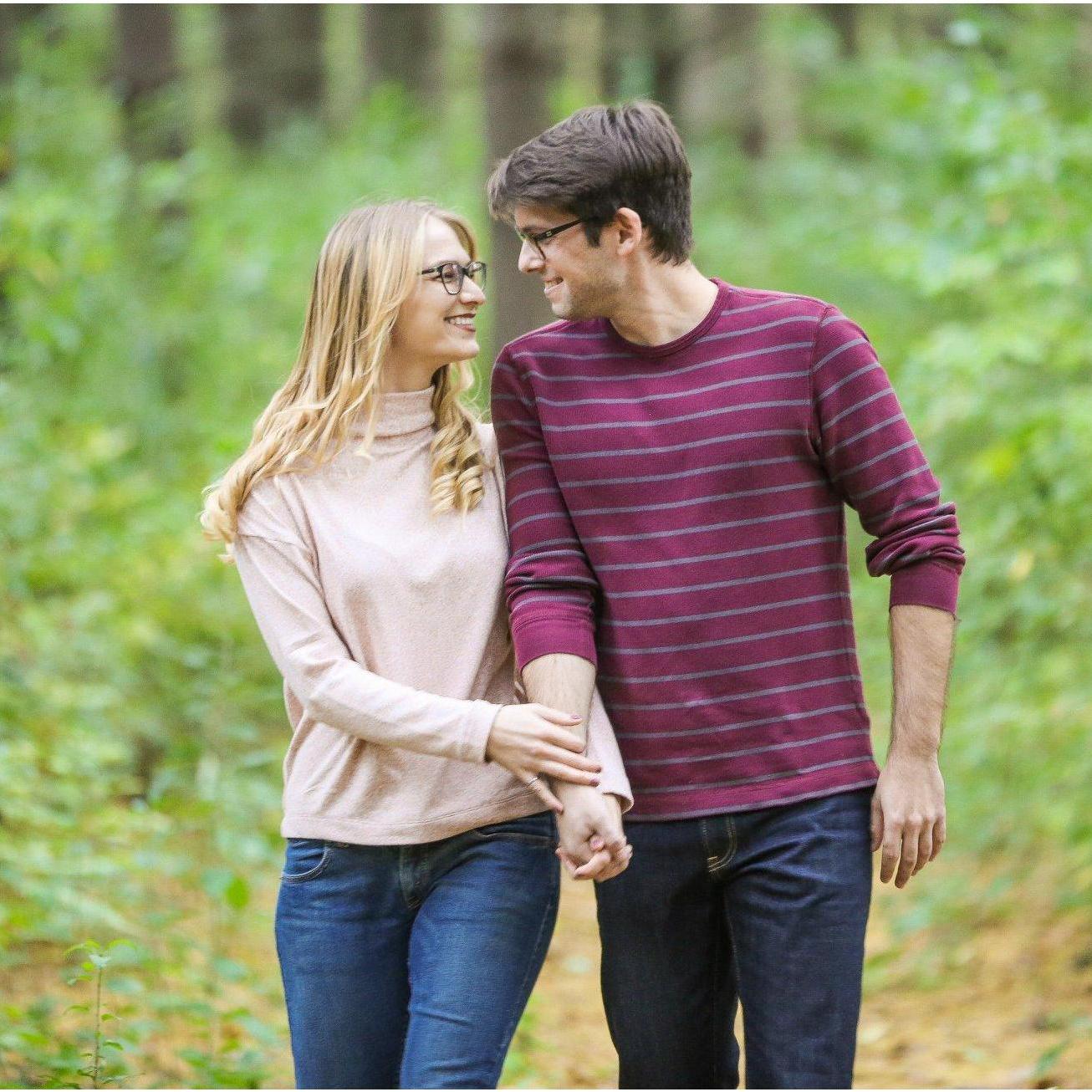 Just a romantic walk through a pine forest! More shots from our engagement shoot