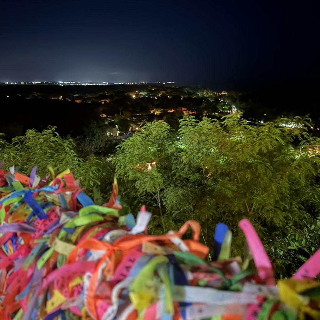 These ribbons are called "fitas," they are a beloved Bahian tradition. You make three wishes, and when the ribbon finally comes undone, your wishes are said to come true.
