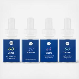 Capri Blue Fragrance Refill Set for Diffusers, Set of 4