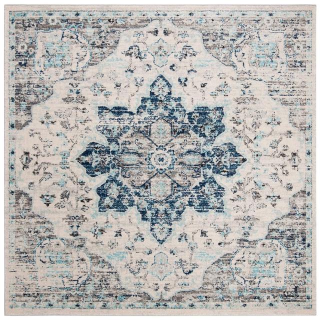 6'7" Square Phillis Rug Ivory/Navy - Safavieh