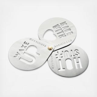 3-Piece Coffee Stencil Set