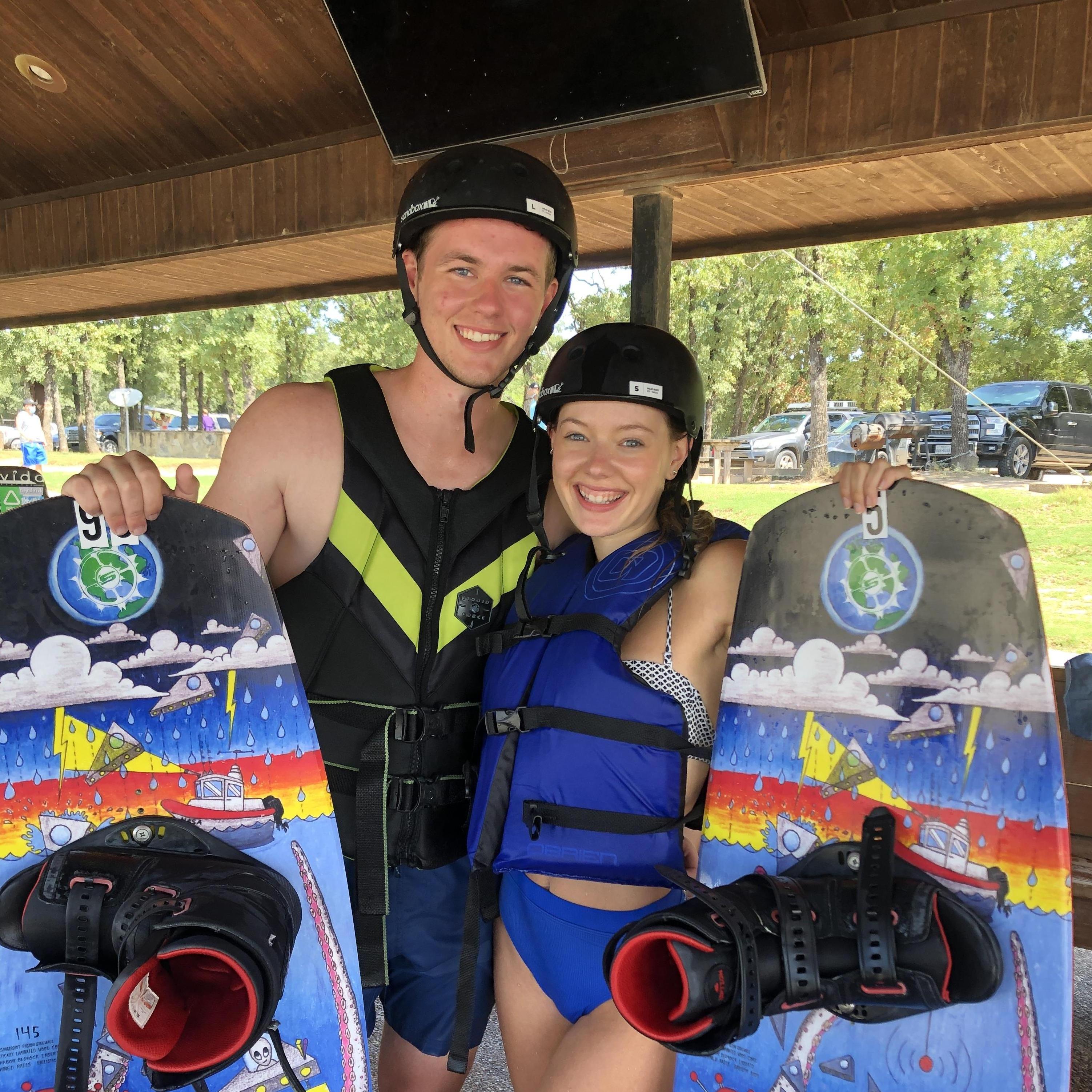 Adam and Marisa shredding some waves!