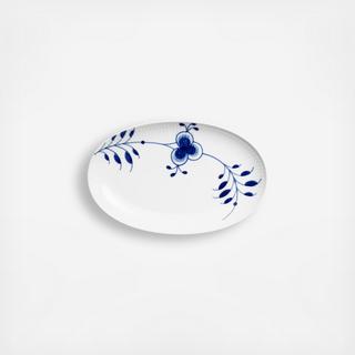 Blue Fluted Mega Oval Accent Dish