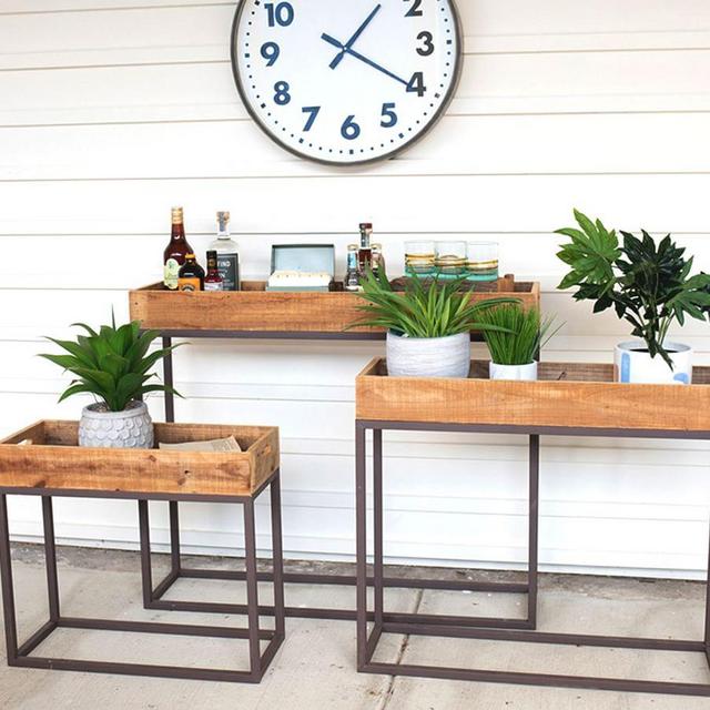 Outdoor Plant Console Tray, Set of 3