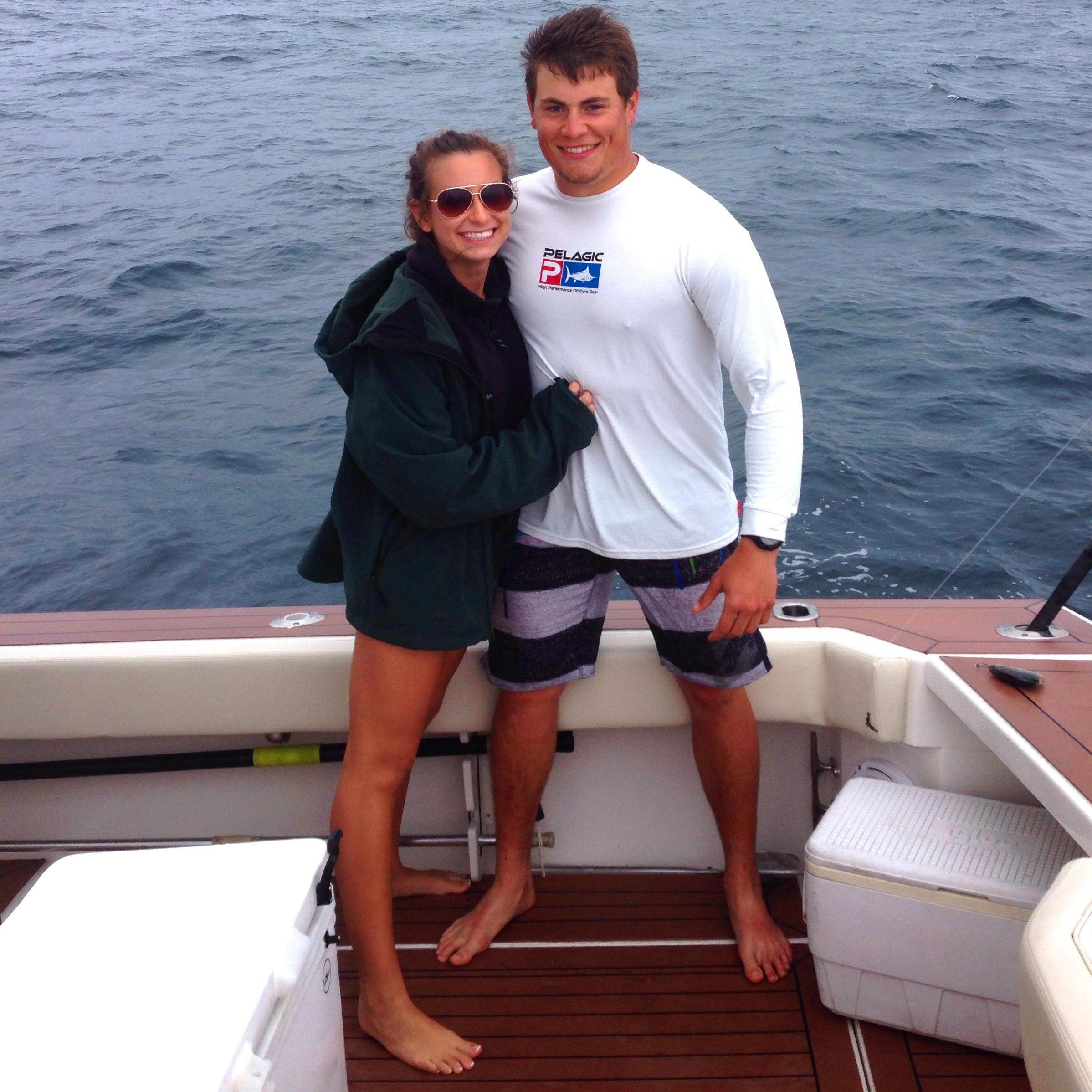 Another one of our fun memories- deep sea fishing together! (2014)