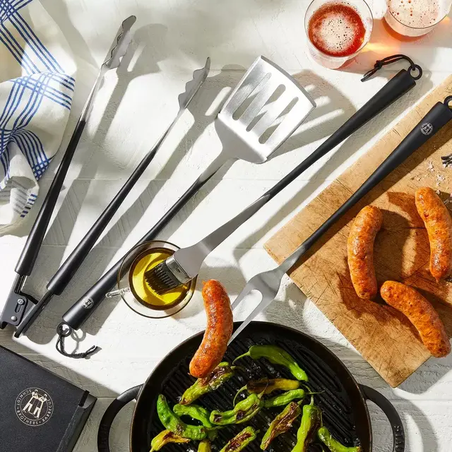 Schmidt Brothers Carbon 6 Grill Tool Set