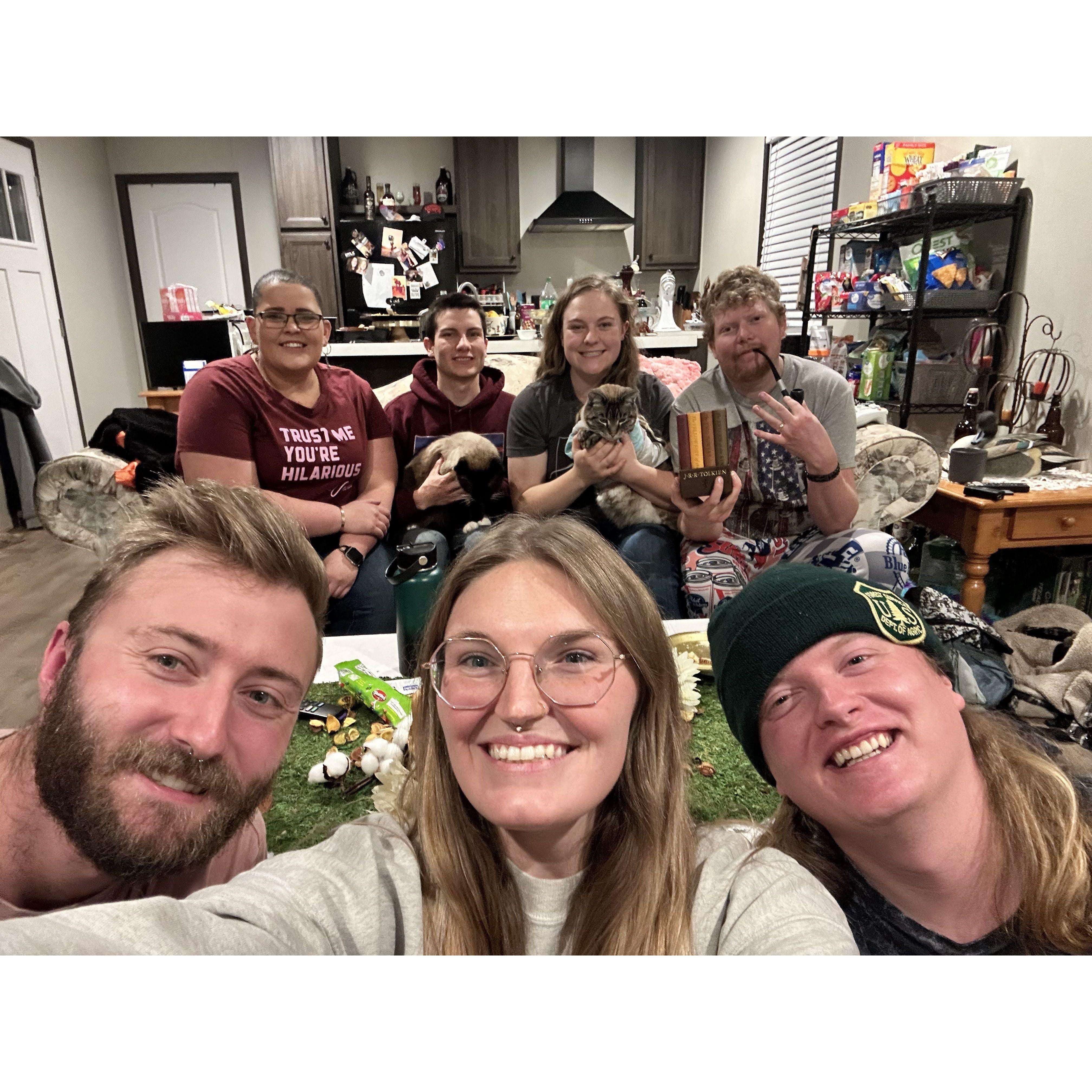 LOTR marathon with our friends.