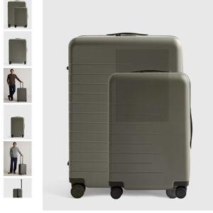 Carry-On & Large Check-In Suitcase Bundle in Olive