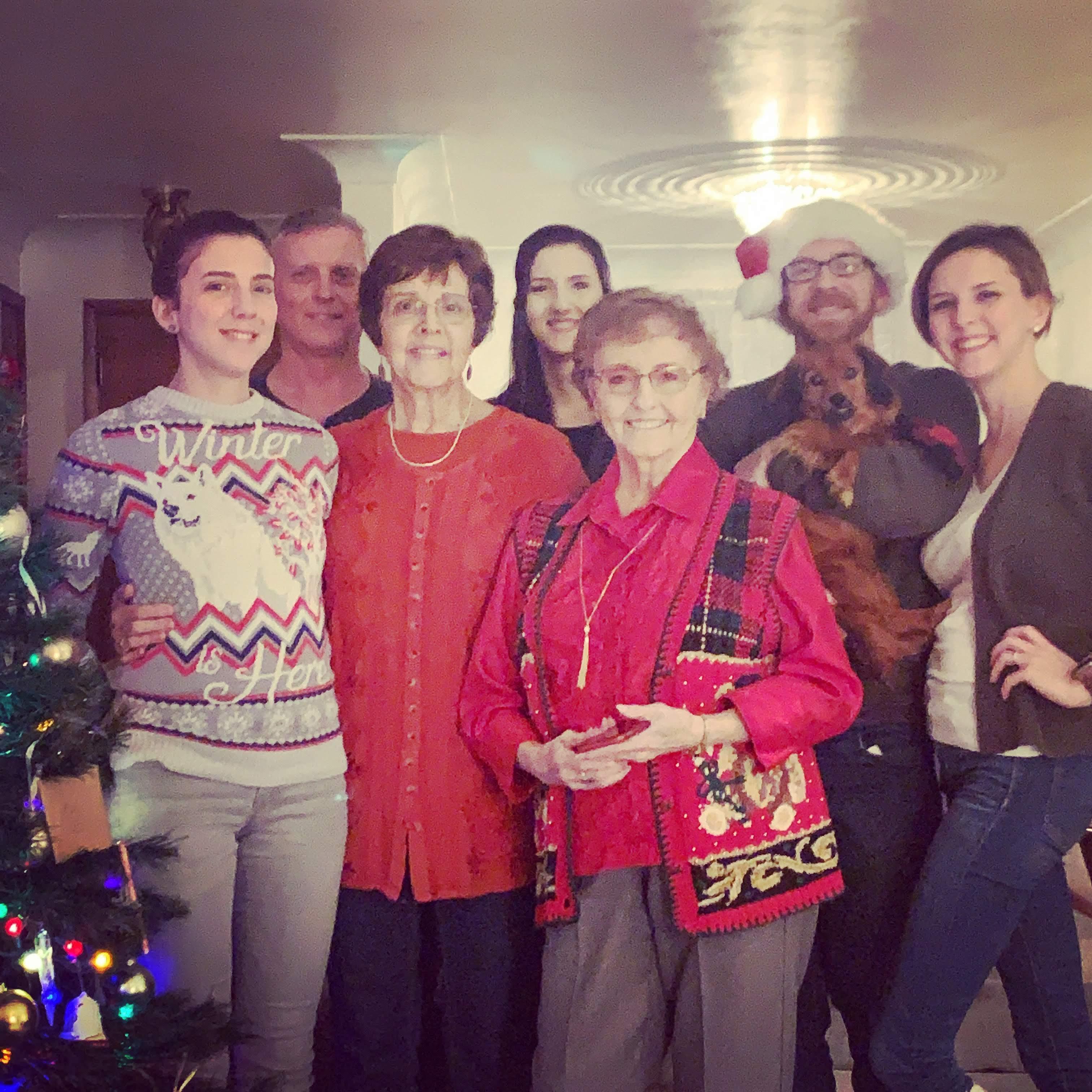Alissa's family at Christmas