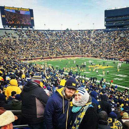 First U of M football game together. So COLD!