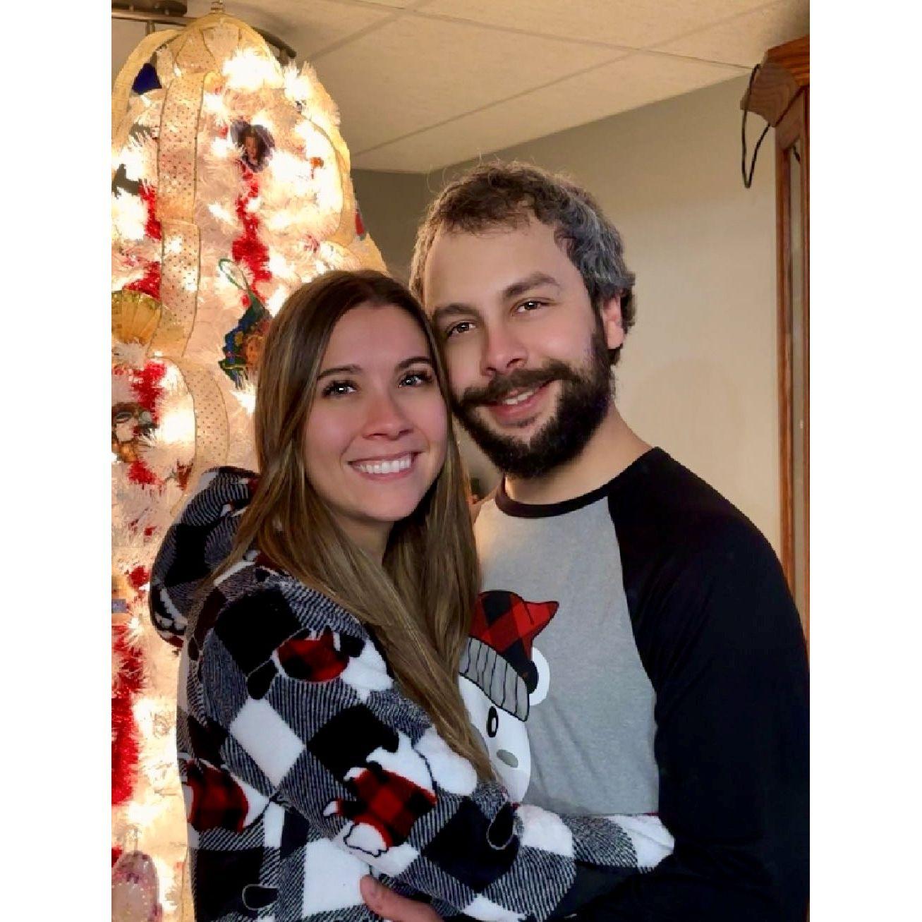 Brandon and Khristen's 1st Christmas where Brandon got to experience matching PJ's with her family.