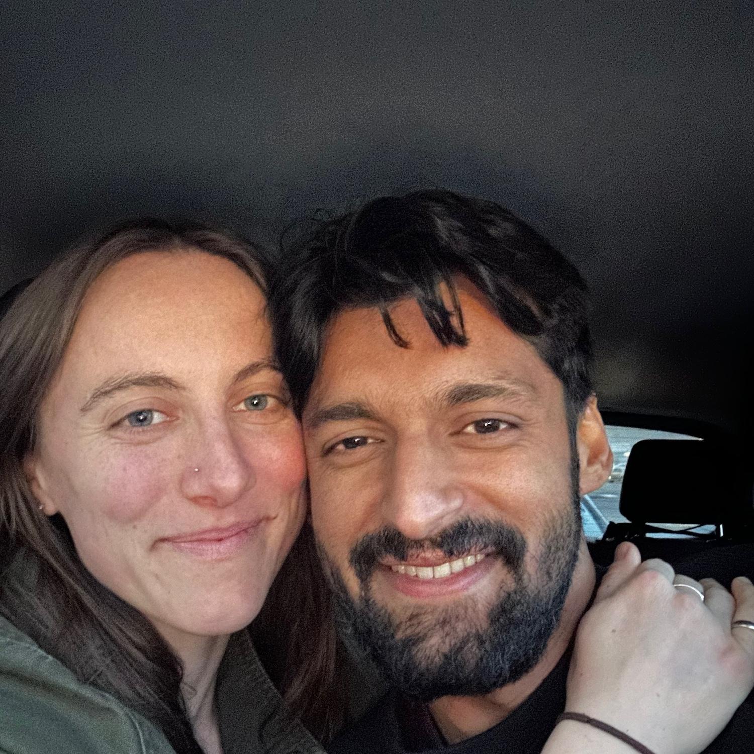 Out first real date, in secret, where we snuck out to a Kenyan restaurant and hoped no one would see us.