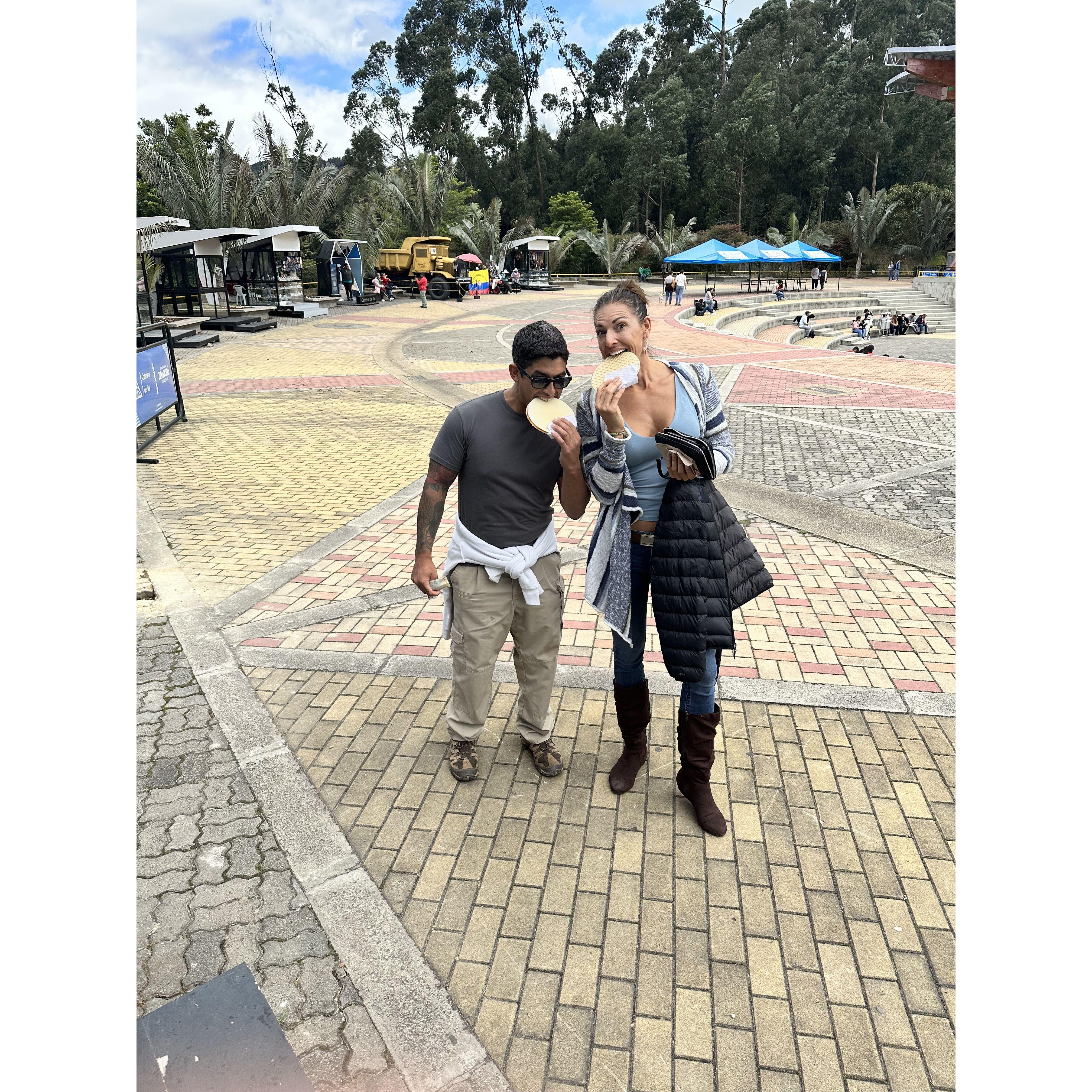 Snacks at the salt mines in Columbia