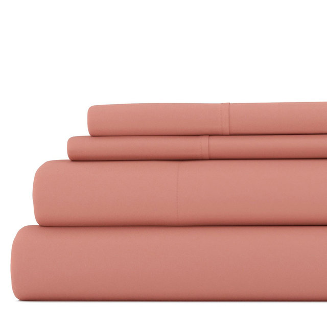 Becky Cameron, Easy Care, Solid Sheet Set, Queen, Clay Brown