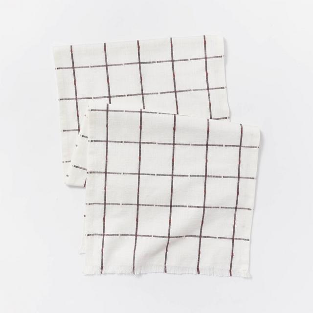 72" x 14" Cotton Windowpane Table Runner - Threshold™ designed with Studio McGee