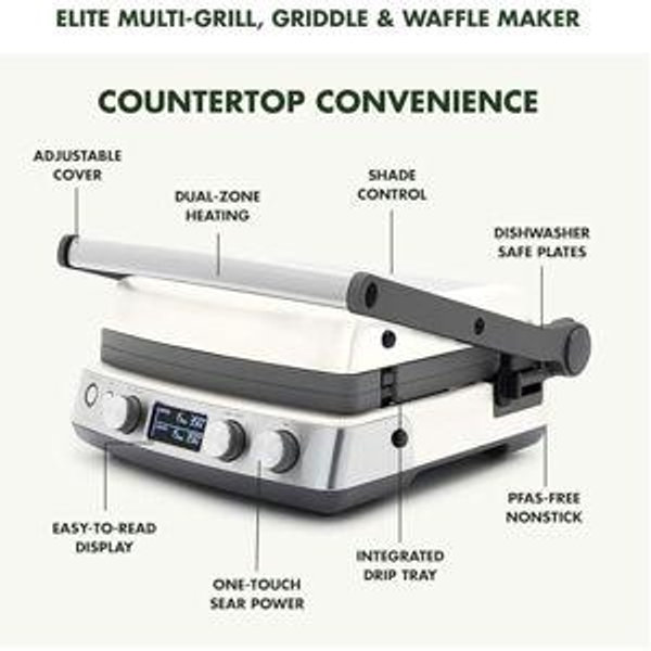 GreenPan Elite Waffle Iron & Griddle