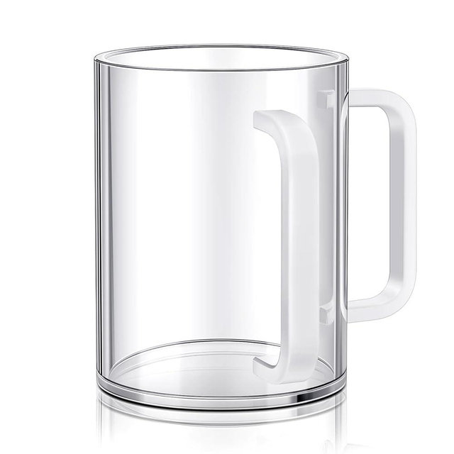 Dingion Judaica Hand Washing Cup with Dual Handles 5" Acrylic Clear Negel Vasser Washing Cup for Netilat Yadayim Jewish Ritual Kohanim