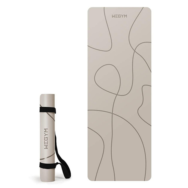 Wegym Premium Yoga Mat 4 mm Thick Large Exercise Mat Non-slip Anti-Tear Fitnesss Mat Men Women's Eco-friendly Yoga Mat for Yoga Pilates Home Workout…