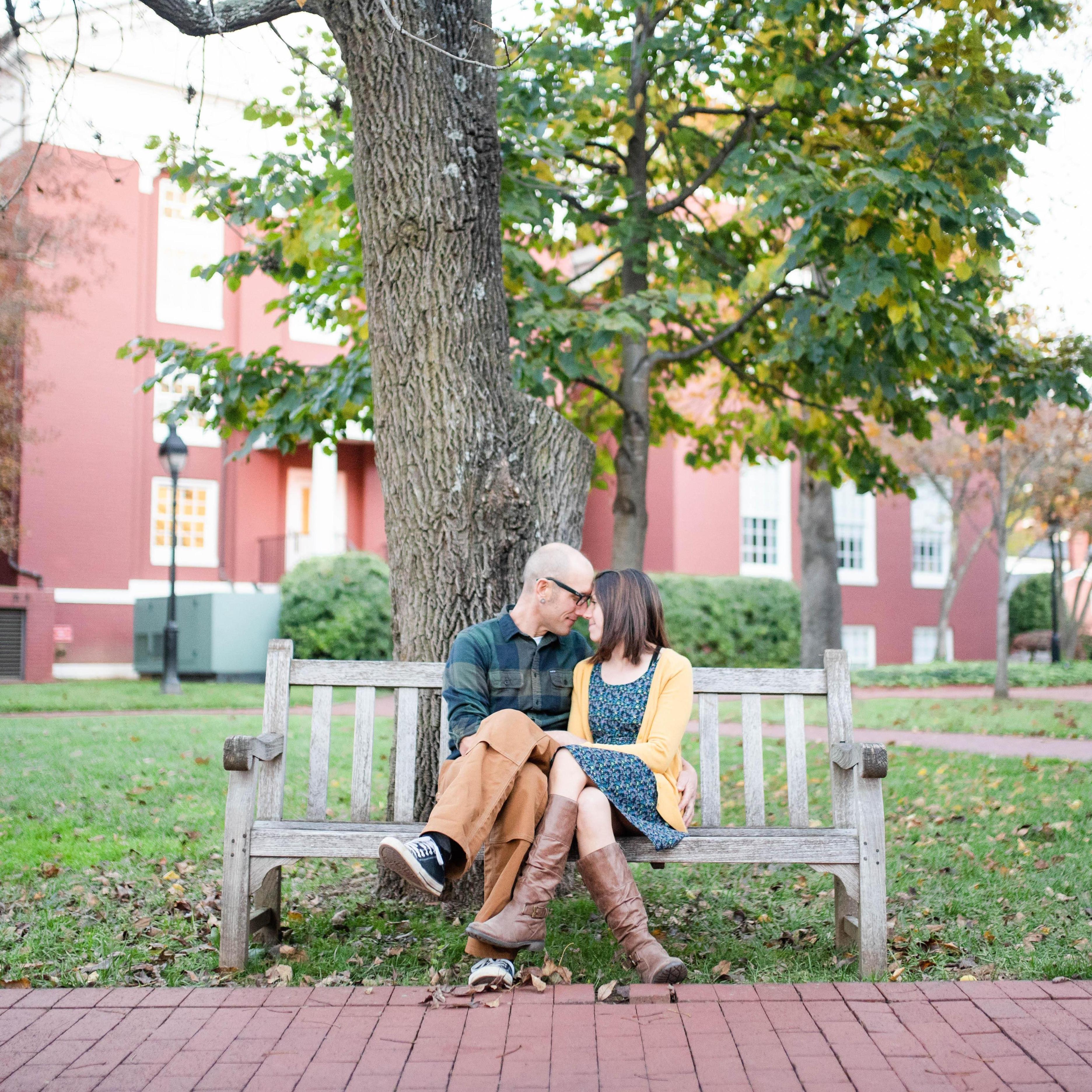 A bench we sat on at Washington & Lee, on our first date. (One day she'll let me steal it.)