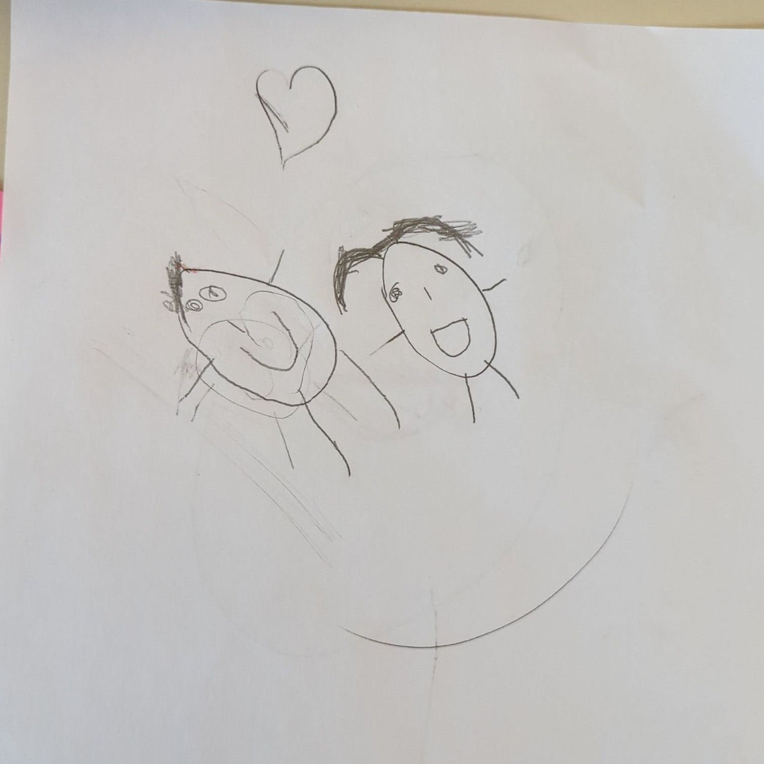 Student drawing of Mr. Szlaga and Miss Bojaj
