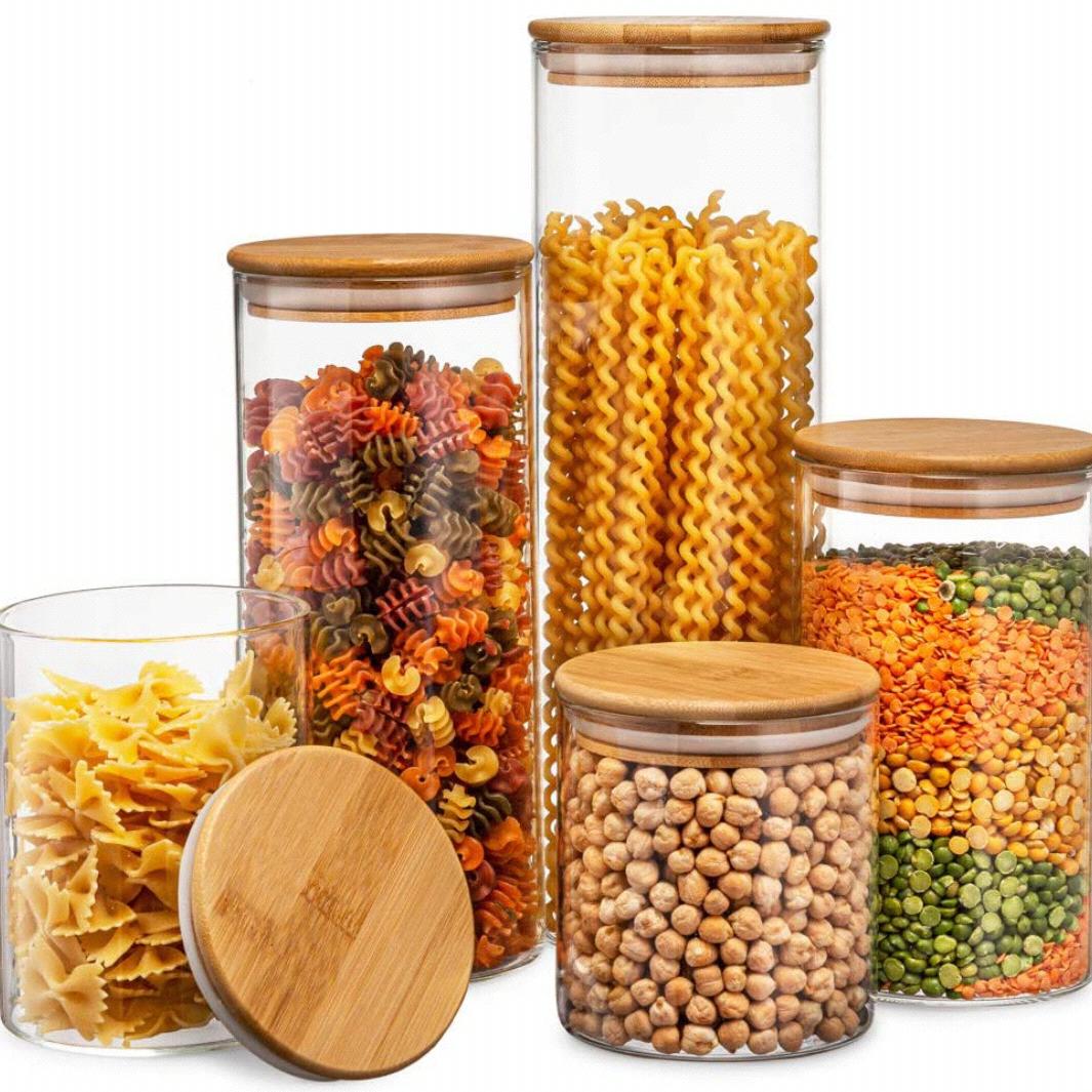 Glass Canister Set of 5