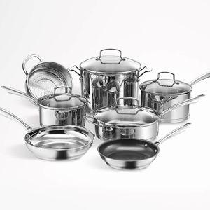 Cuisinart Professional Series 11-Piece Stainless Steel Cookware Set | Crate & Barrel