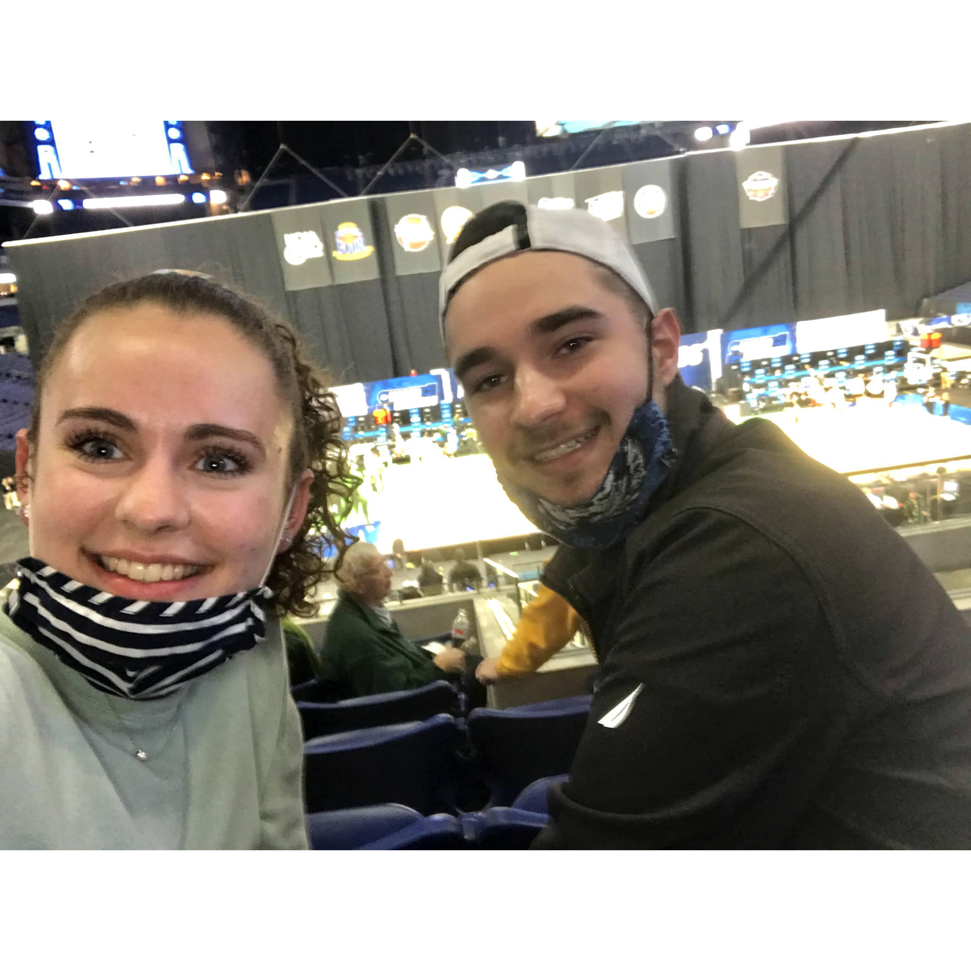 One of two basketball games Matt found cheap tickets for. This was a March Madness game... so much fun!