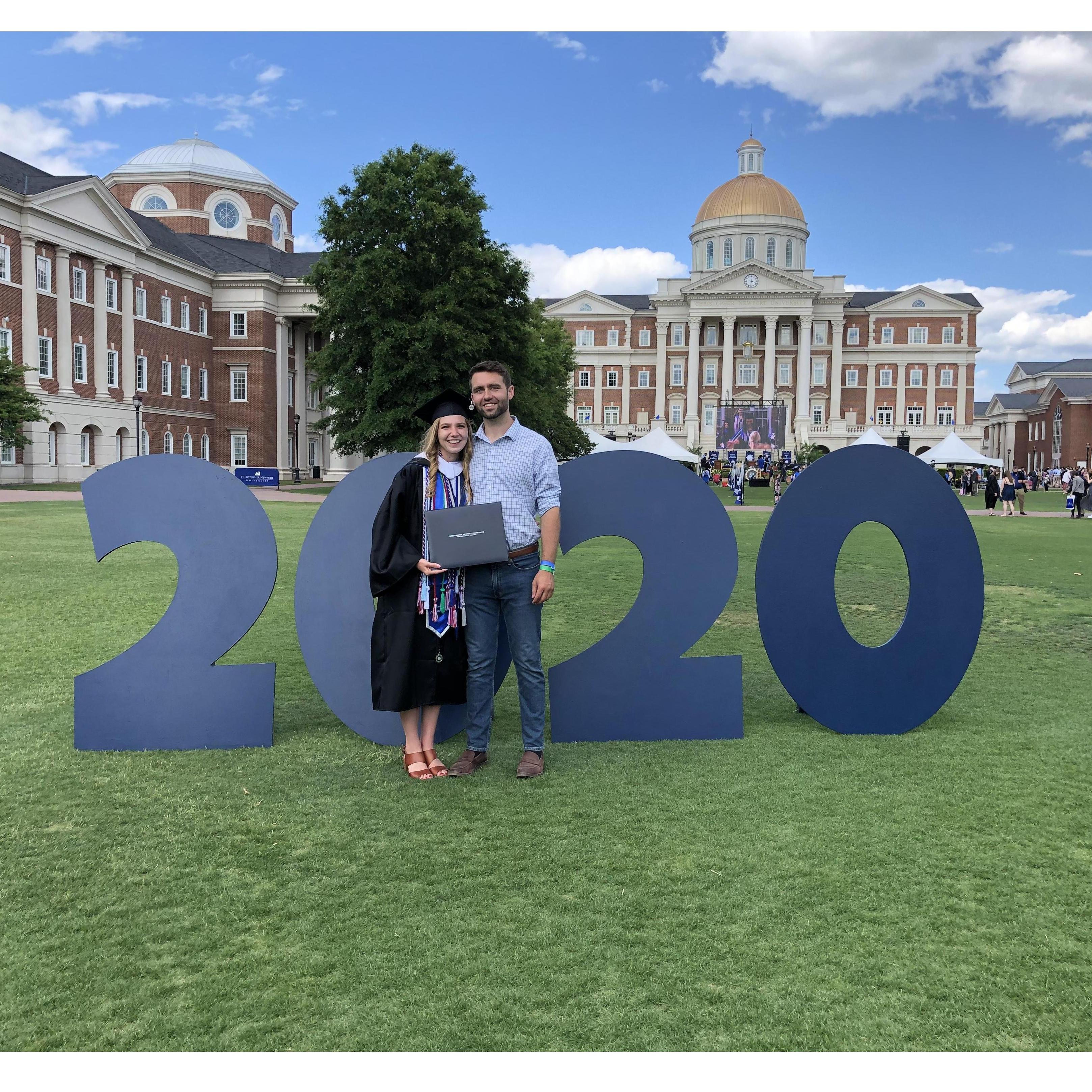 Celebrating our 2020 graduation from CNU!