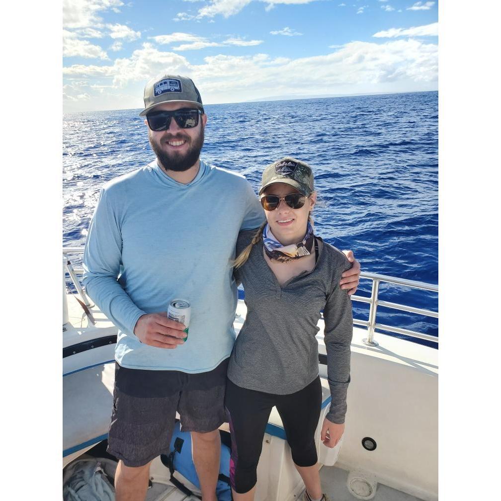 Fishing off the Maui shore